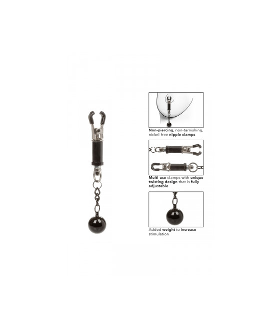 Pinces à tétons  avec poids - Calexotics
