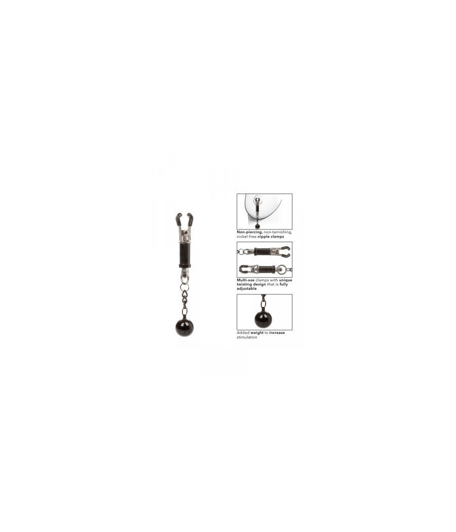 Pinces à tétons  avec poids - Calexotics