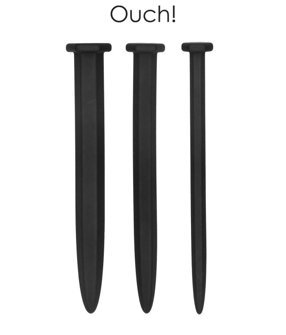 Set de 3 plugs urétraux Grands clous - Ouch!