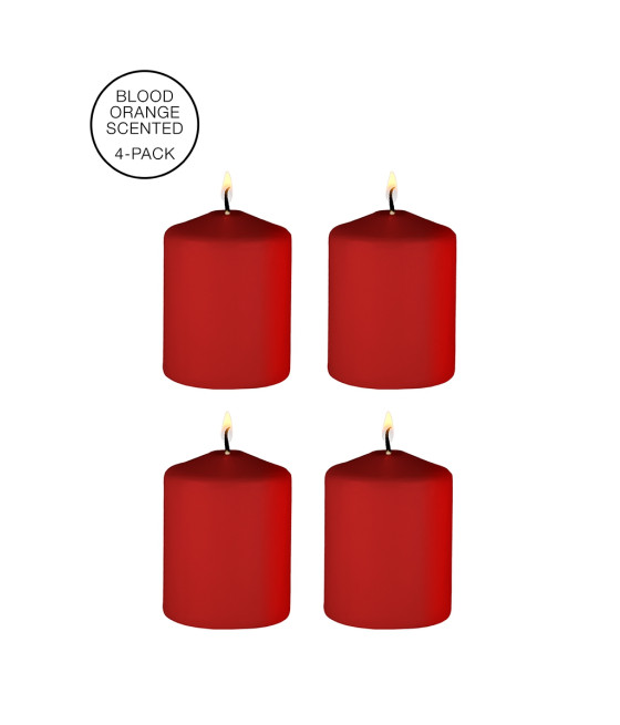4 bougies SM rouges parfumées - Ouch!