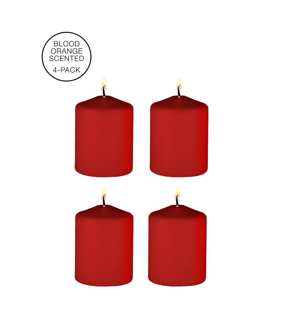 4 bougies SM rouges parfumées - Ouch! 4 bougies SM rouges parfumées - Ouch!