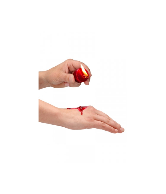 4 bougies SM rouges parfumées - Ouch! 4 bougies SM rouges parfumées - Ouch!