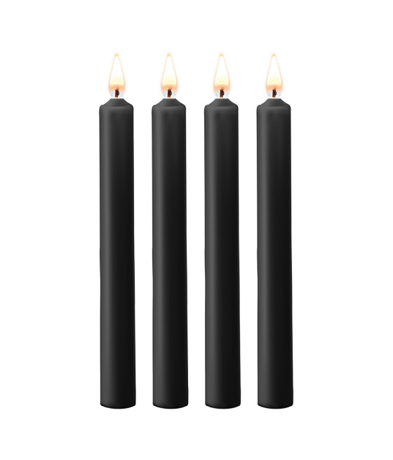 4 bougies SM noires Large - Ouch!
