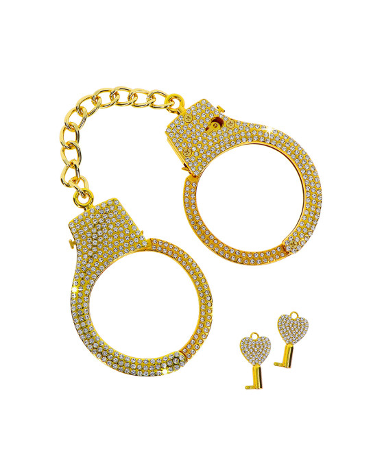 Menottes dorées et strass - Taboom Bondage