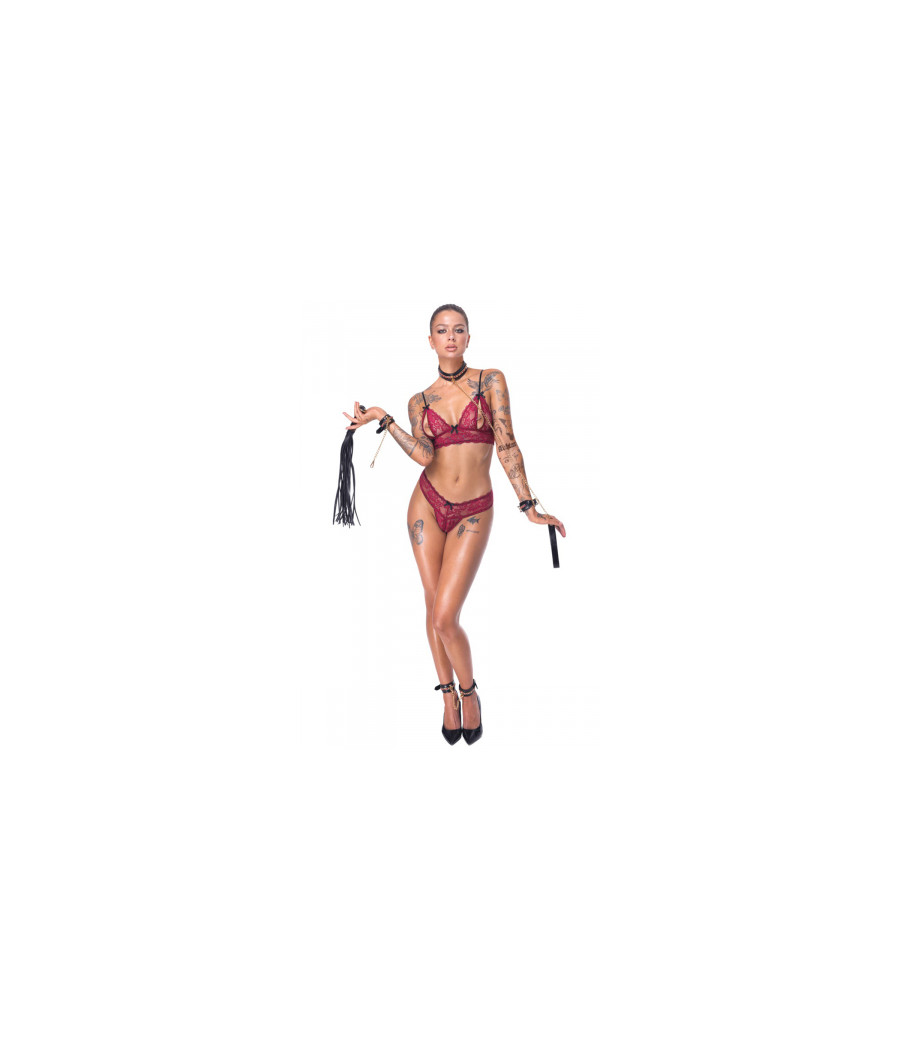 Ensemble 7 pièces Fetish SM noir -  Bad Kitty