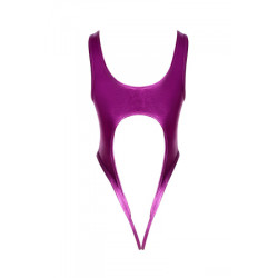 Body rose métallisé ouvert à l'entrejambe - Cotelli Lingerie