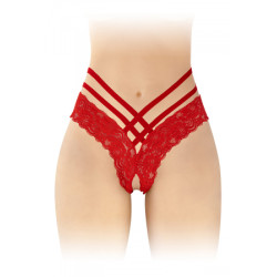 Tanga ouvert Anne - rouge