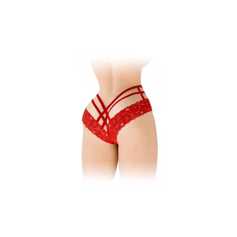 Tanga ouvert Anne - rouge