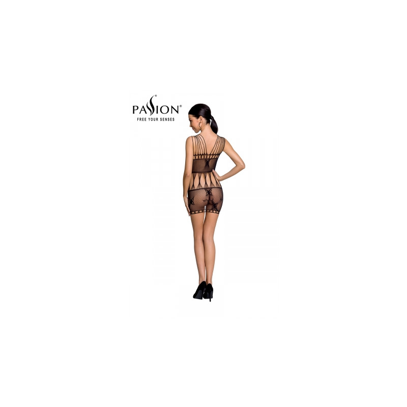 Robe nue résille BS090 - Noir