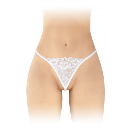 String avec perles Venusina - blanc