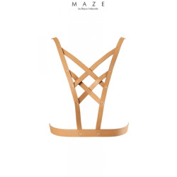 Harnais décolleté croisé marron - Maze