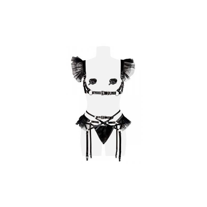 Ensemble burlesque 4 pièces - Grey Velvet