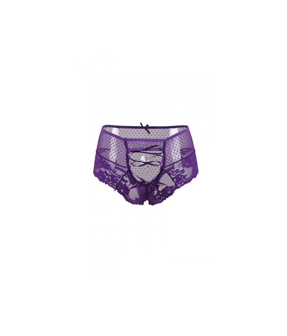 Tanga sexy pourpre à laçage
