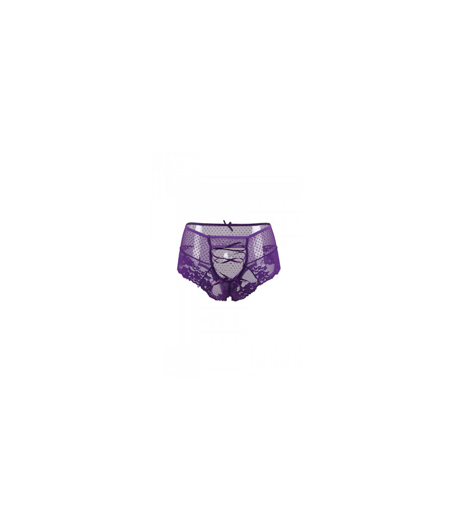 Tanga sexy pourpre à laçage