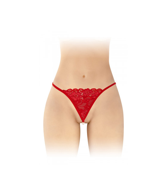 String avec perles Venusina - rouge