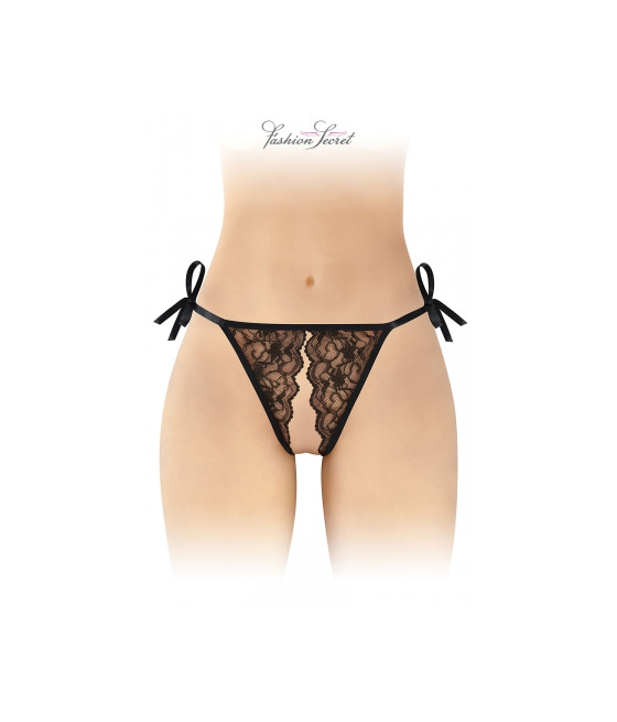 String noir ouvert à nouer Stella - Fashion Secret
