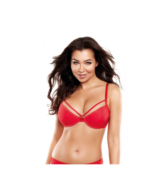 Soutien-gorge push-up rouge V-10351 - Axami