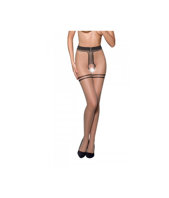 Collants ouverts TI015 20 deniers - beige