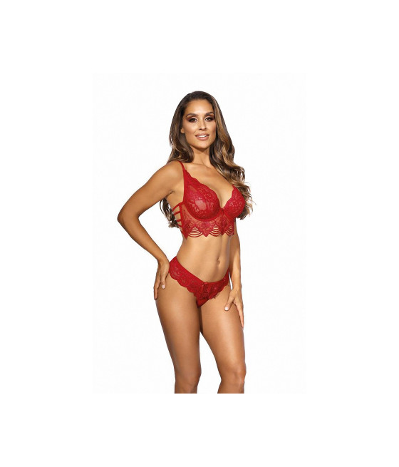 Soutien-gorge dentelle rouge V-9691 - Axami