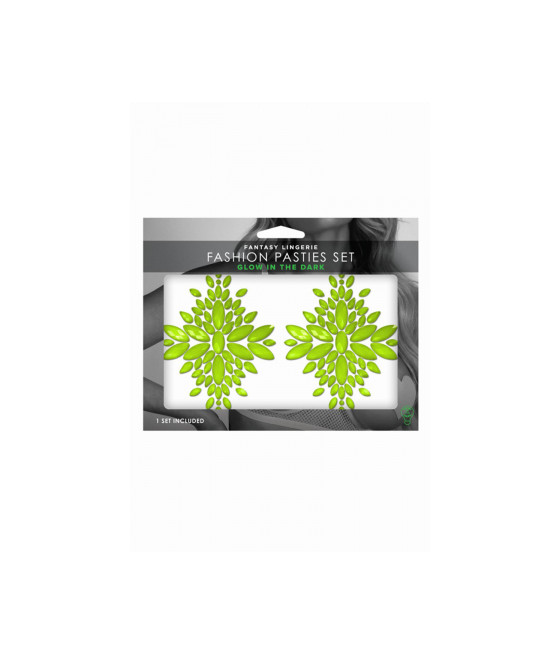 Cache-tétons vert phosphorescent - Glow