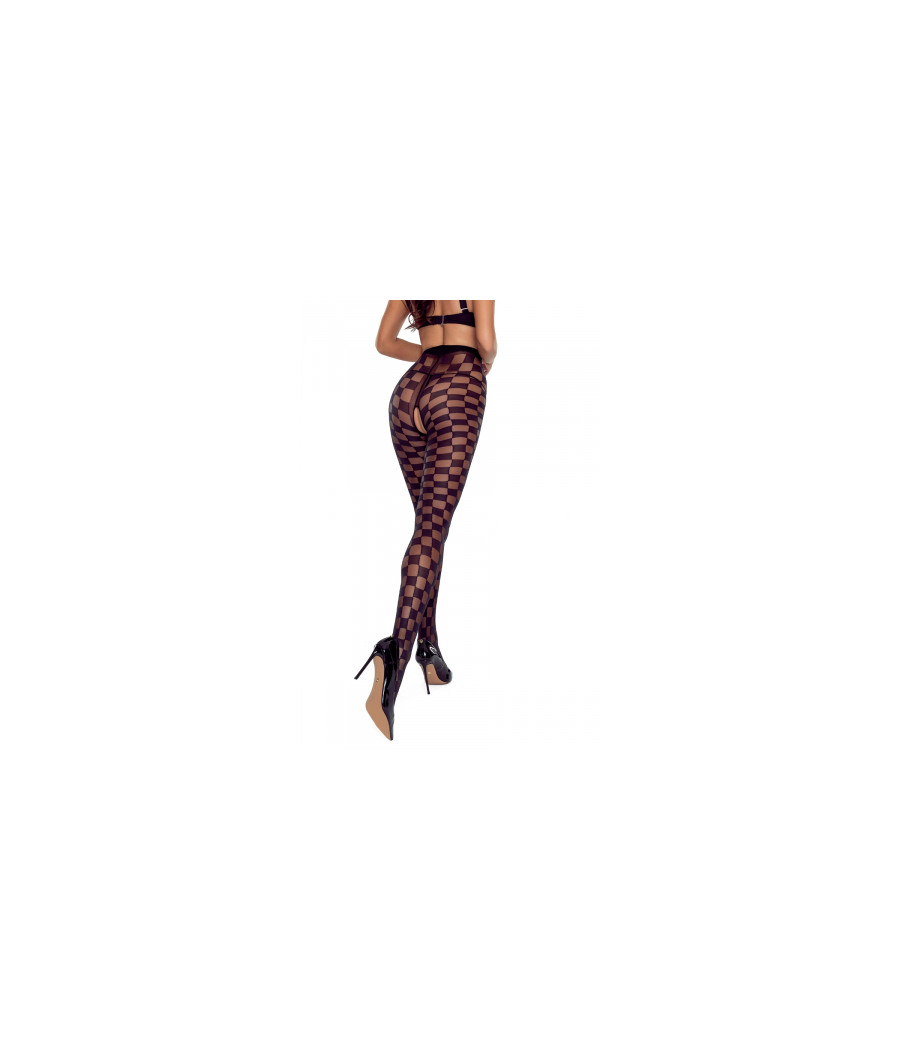 Collants ouverts TI024 20 deniers - noir