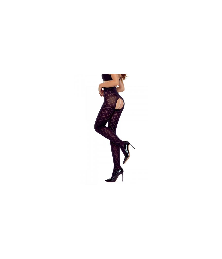 Collants ouverts TI025 40 deniers - noir