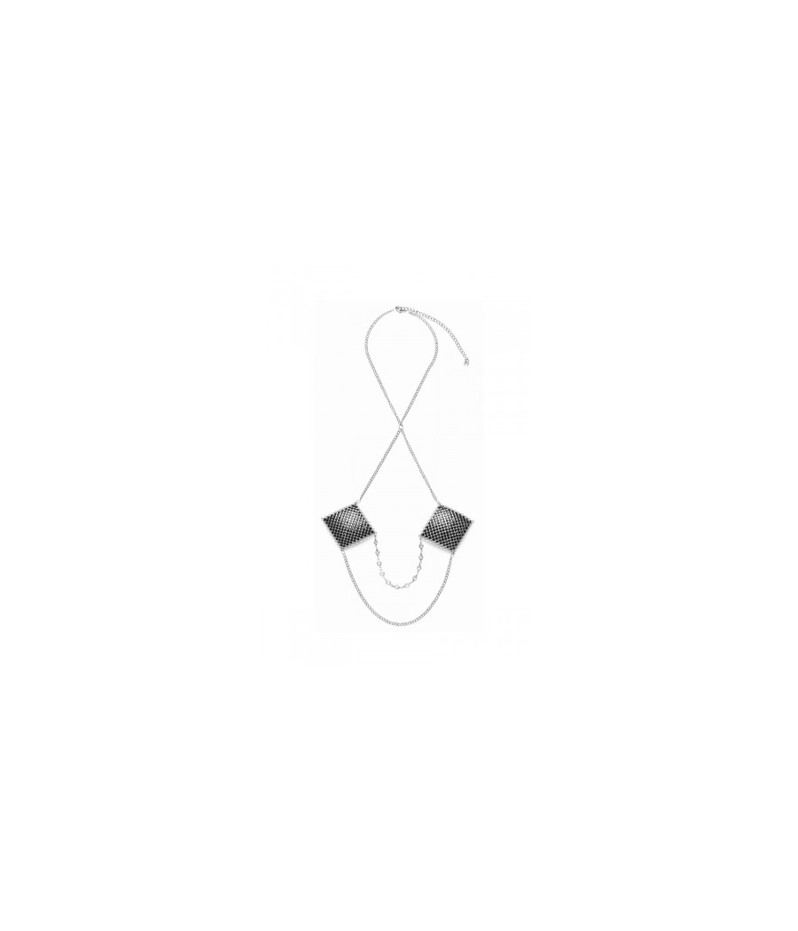 Caches tétons avec chainette de cou - Cotelli Accessoires