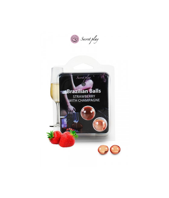 2 Brazilian Balls - fraise & champagne