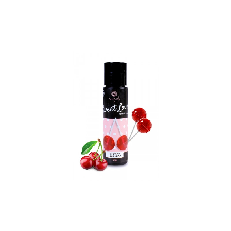 Lubrifiant comestible sucette Ã  la cerise -  60 ml