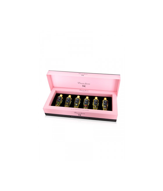 Coffret 6 huiles de massage sèches - Plaisir Secret