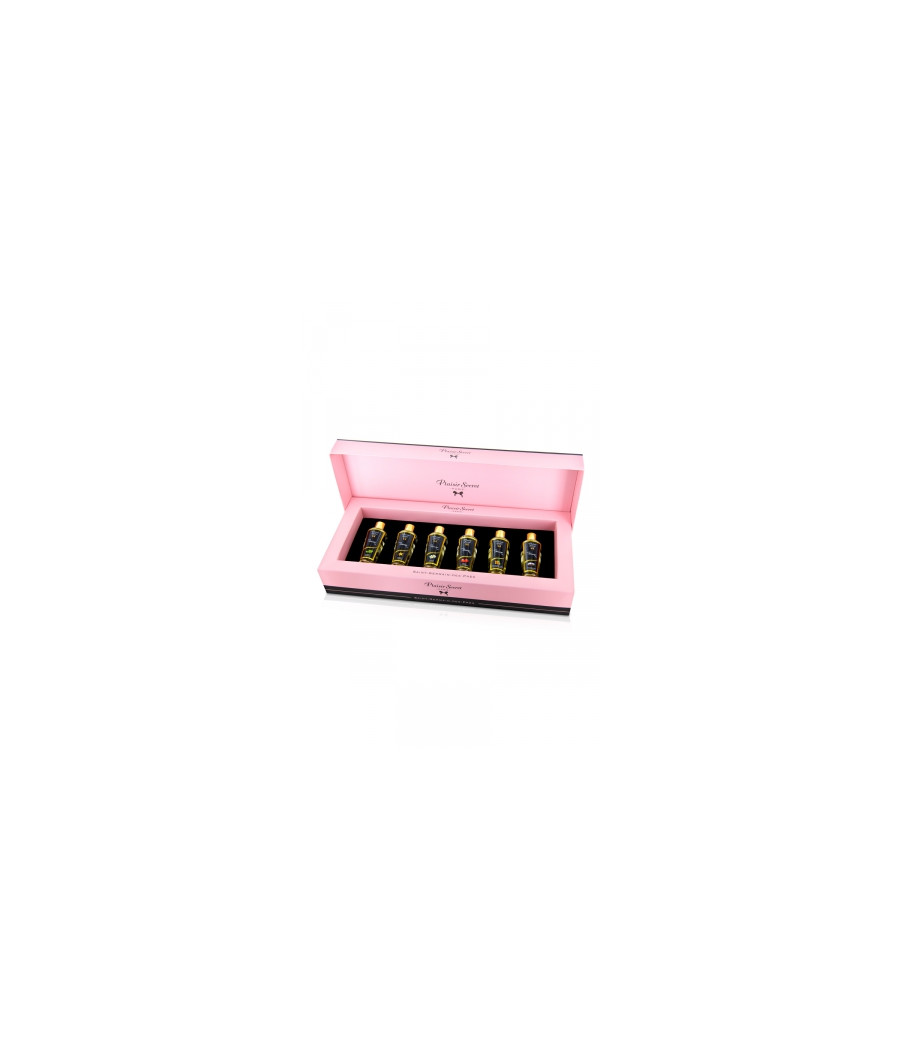 Coffret 6 huiles de massage sèches - Plaisir Secret Coffret 6 huiles de massage sèches - Plaisir Secret