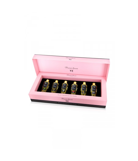 Coffret 6 huiles de massage sèches - Plaisir Secret