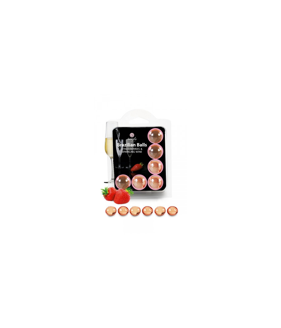 6 Brazilian Balls - fraise & champagne 6 Brazilian Balls - fraise & champagne
