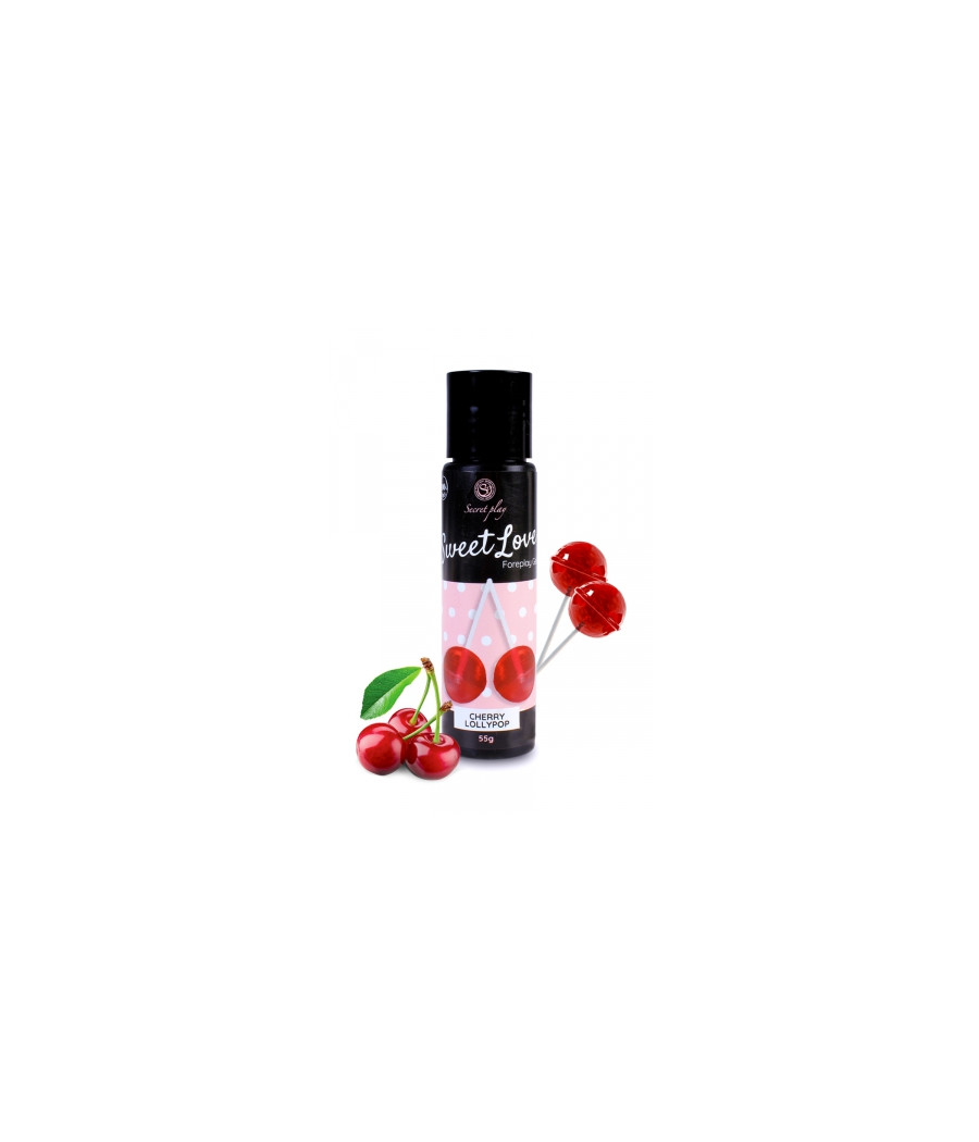 Lubrifiant comestible sucette à la cerise - 60 ml Lubrifiant comestible sucette à la cerise - 60 ml