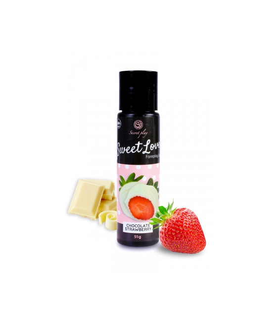 Lubrifiant comestible fraise & chocolat blanc - 60ml