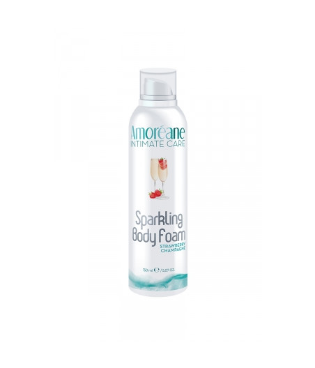 Mousse massage crépitante Vin pétillant Fraise - Amoréane
