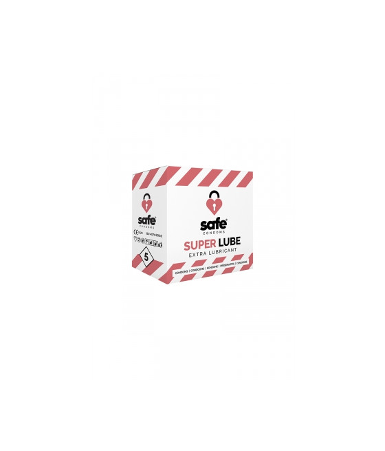 5 préservatifs Safe Super Lube