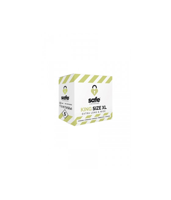 5 préservatifs Safe King Size XL