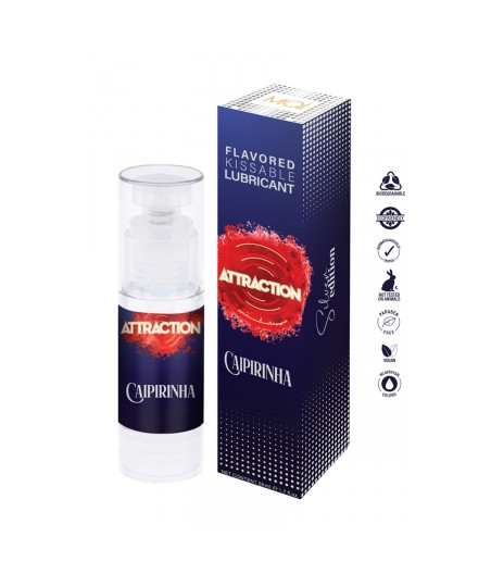 Lubrifiant embrassable parfum Caipirinha - Attraction