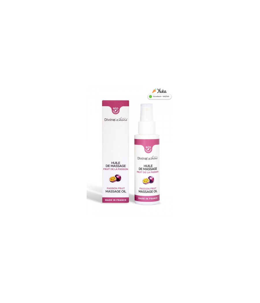 Huile de massage gourmande BIO Fruit de la passion Huile de massage gourmande BIO Fruit de la passion