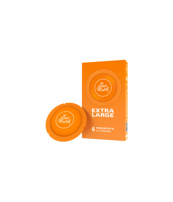 6 préservatifs extra-large Love Match