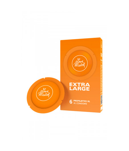 6 préservatifs extra-large Love Match