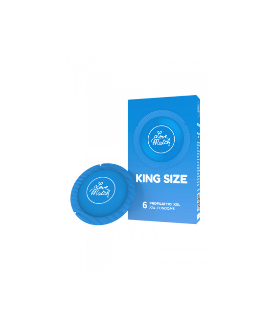 6 Préservatifs King size Love Match