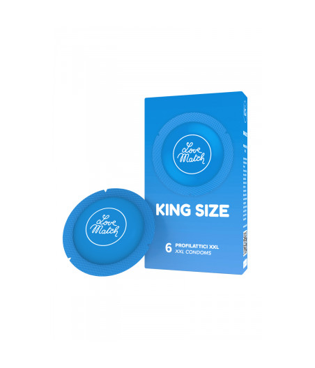 6 Préservatifs King size Love Match