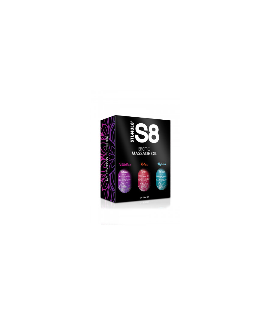 Coffret huiles de massage S8 3x50ml
