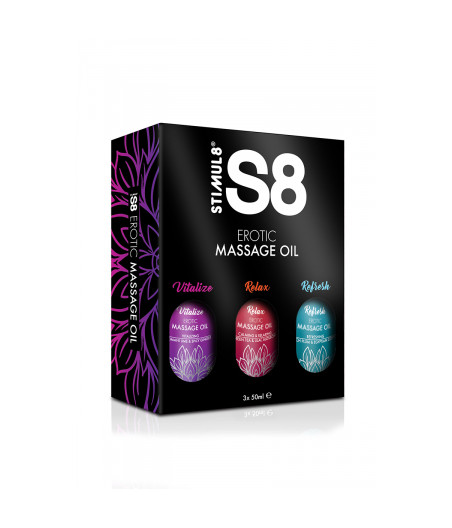 Coffret huiles de massage S8 3x50ml