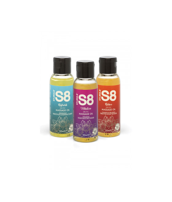 Coffret huiles de massage S8 3x50ml