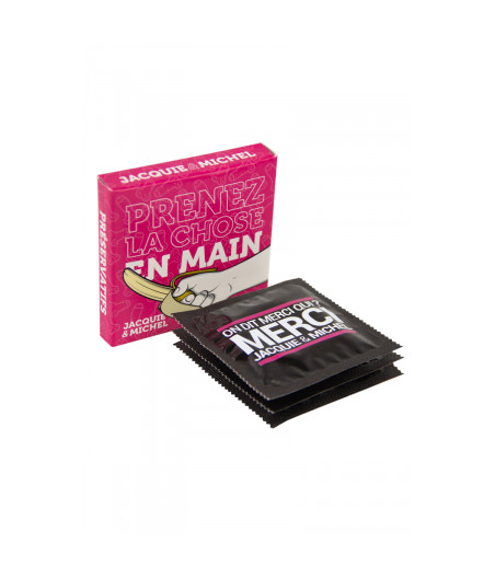Pochette de 3 préservatifs Jacquie et Michel
