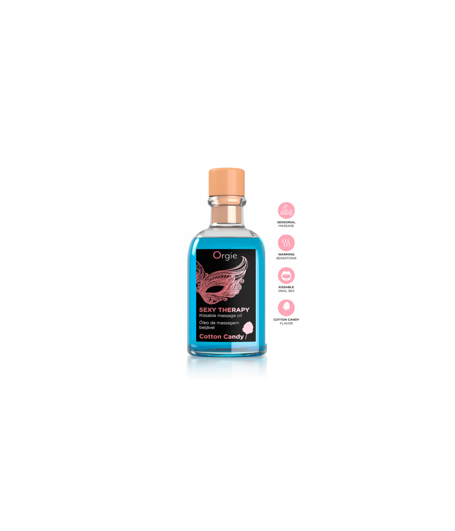 Huile de massage embrassable Sexy Therapy barbe à papa Huile de massage embrassable Sexy Therapy barbe à papa