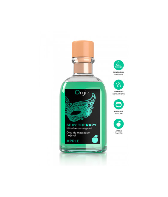 Huile de massage embrassable Sexy Therapy Pomme
